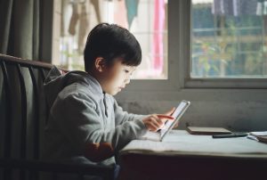 boy with tablet